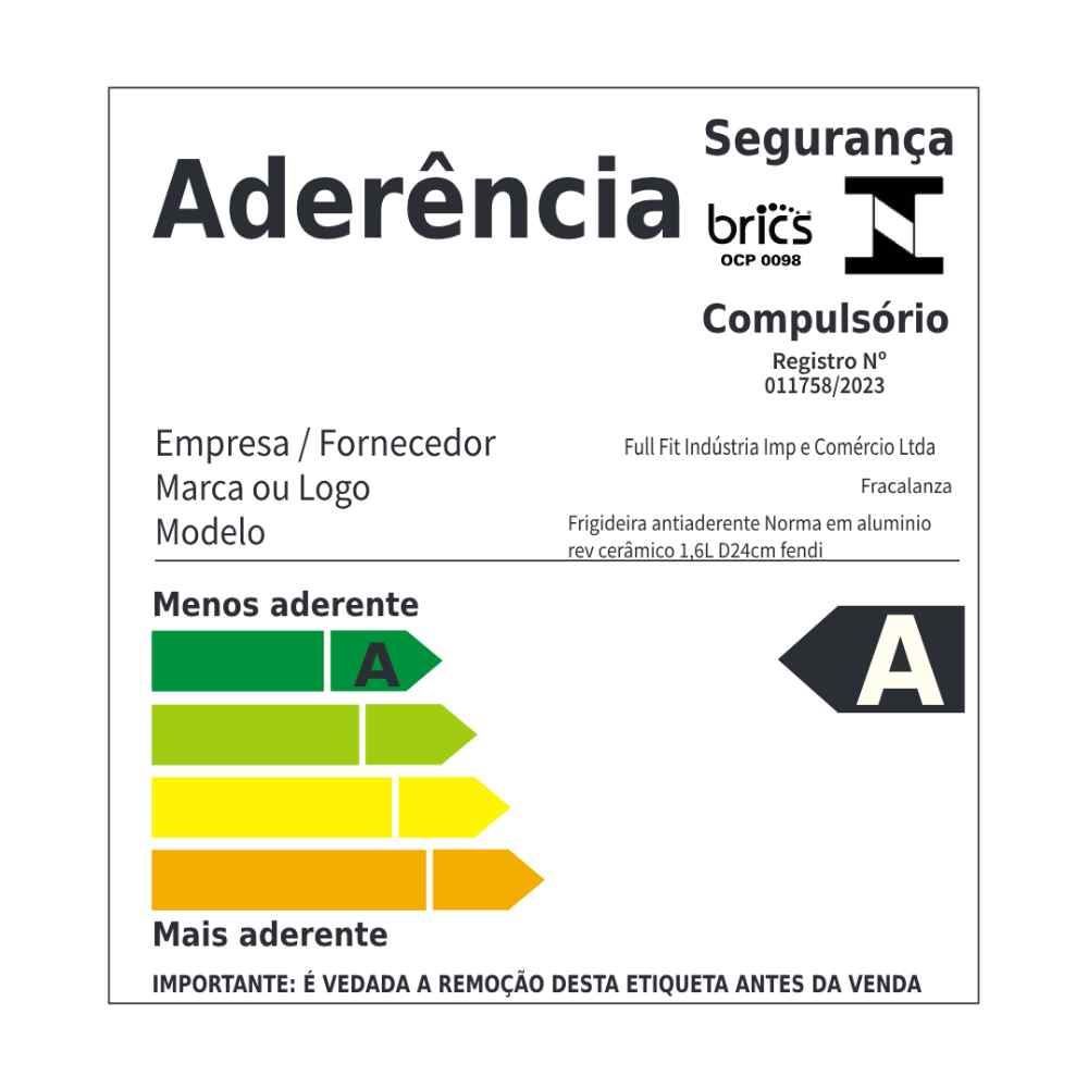 Frigideira Antiaderente Cinza Norma Fracalanza - 24cm