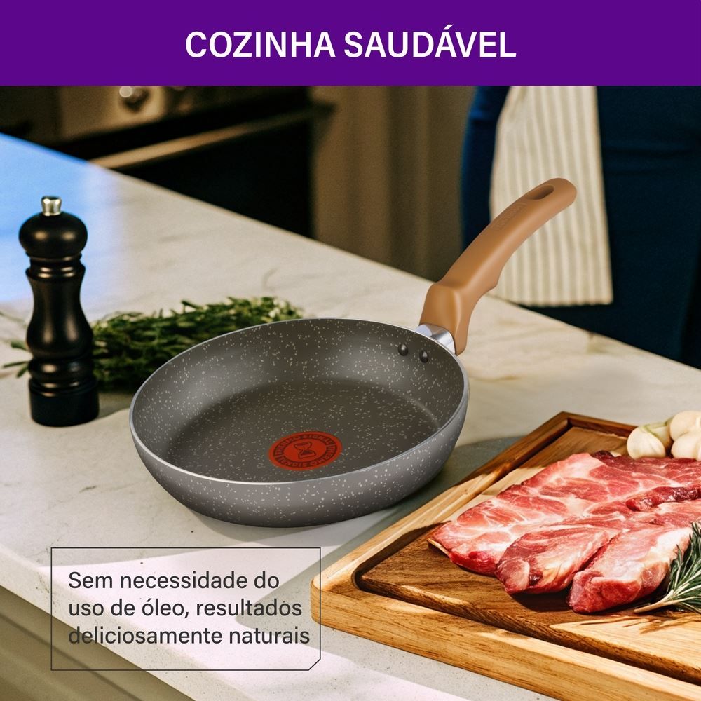 Frigideira Rochedo Natural Stone 20Cm - 20cm