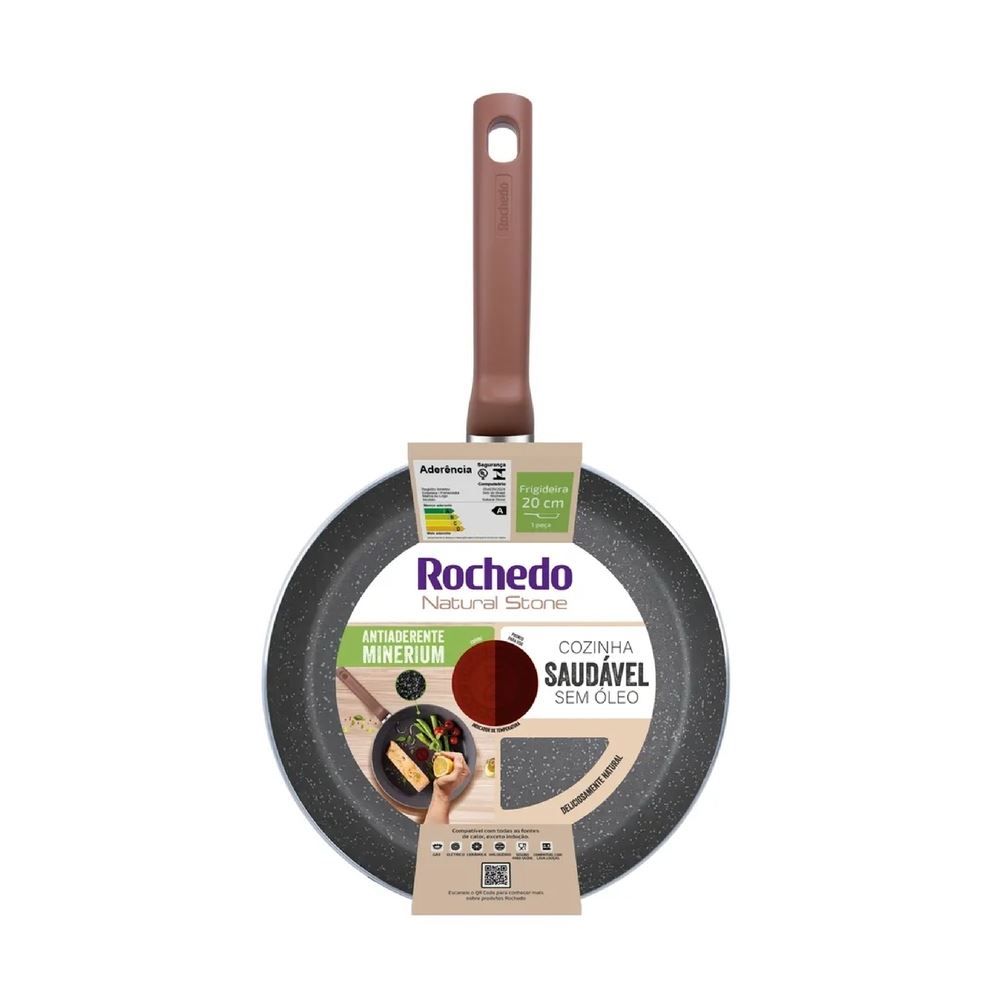 Frigideira Rochedo Natural Stone 20Cm - 20cm