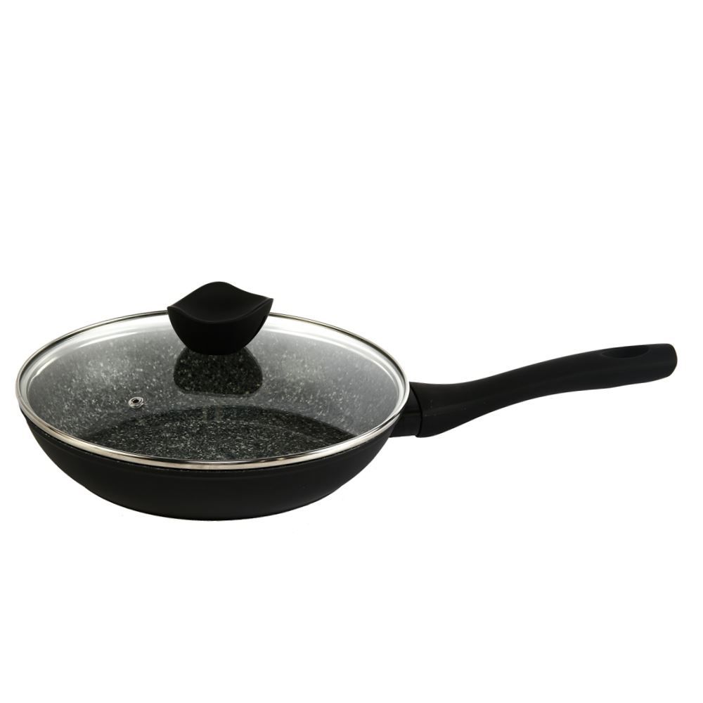 Frigideira Com Tampa De Alumínio E Revestimento Em Granito Ibiza Havan Casa 1,6 L - Preto