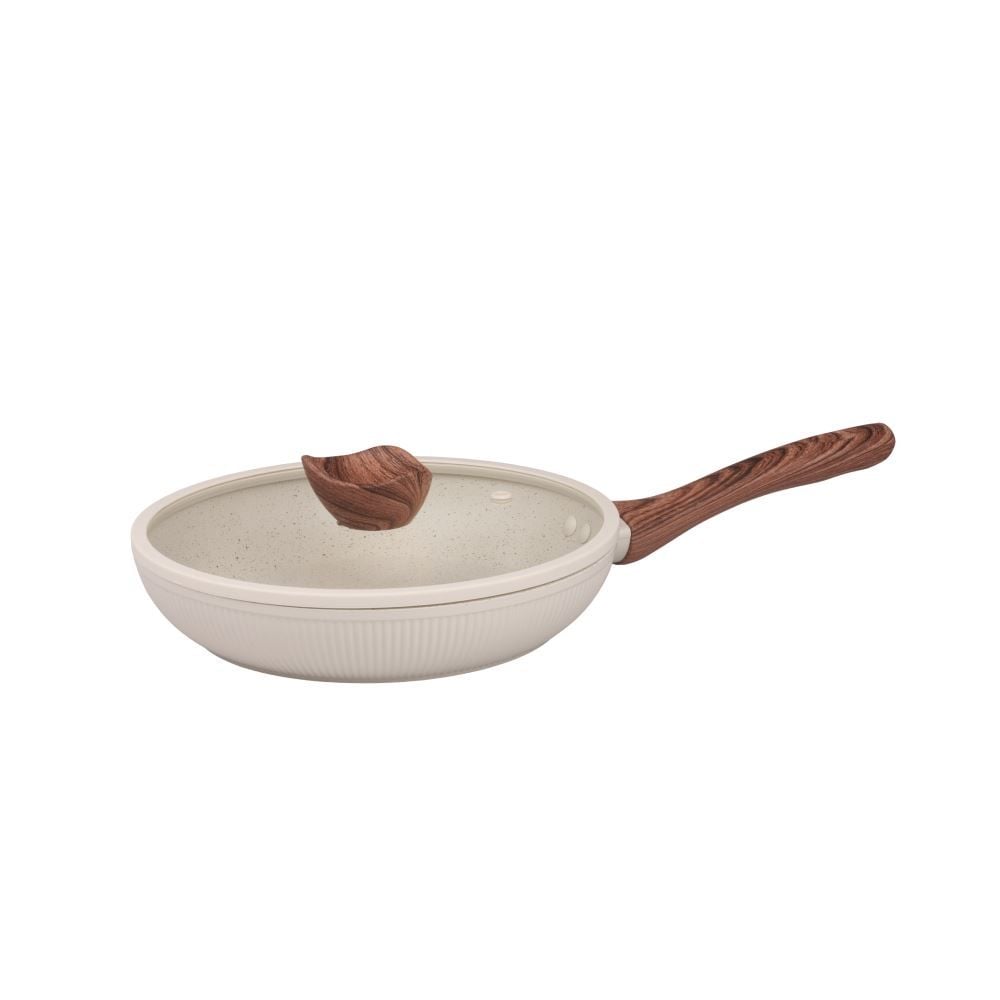 Frigideira Com Tampa Elegance Havan Casa 24 Cm - Baunilha