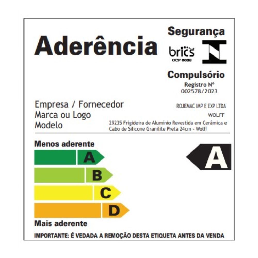 Frigideira De Indução Com Revestimento Cerâmico Granilite Wolff 24Cm - Preto