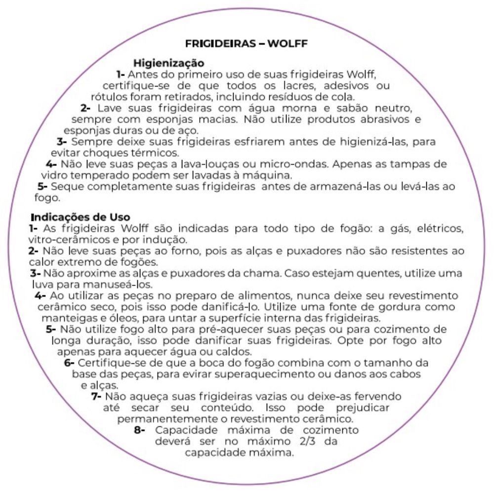 Frigideira De Indução Com Revestimento Cerâmico Granilite Wolff 24Cm - Preto