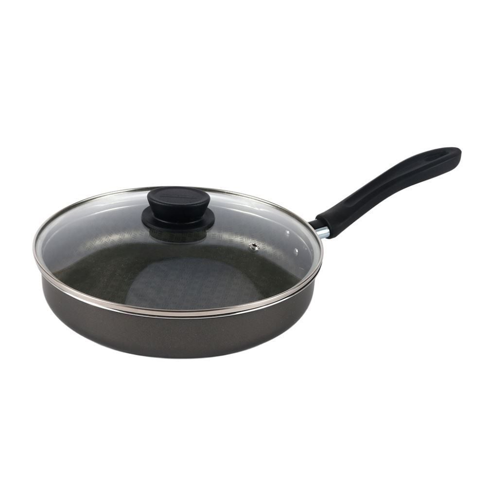 Frigideira Reta com Tampa Califórnia Tramontina 24Cm - Grafite