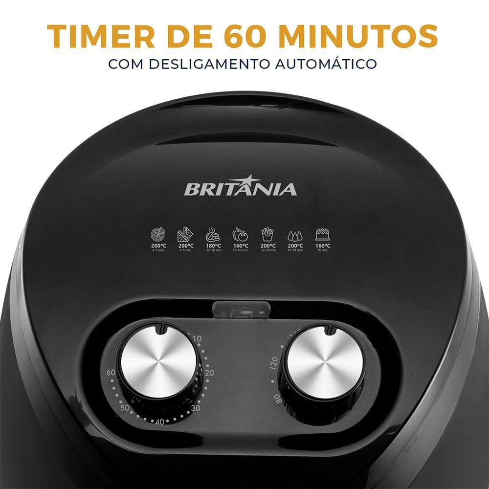 Fritadeira Air Fryer Britânia Air Flow 360° 1500W BFR25P