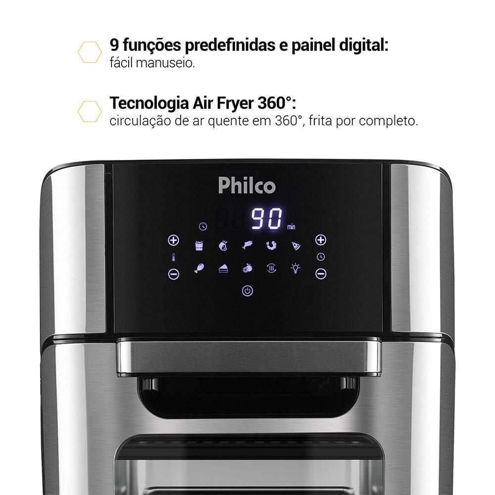 Fritadeira Air Fryer 12 Litros 4 em 1 Oven Philco PFR2200P