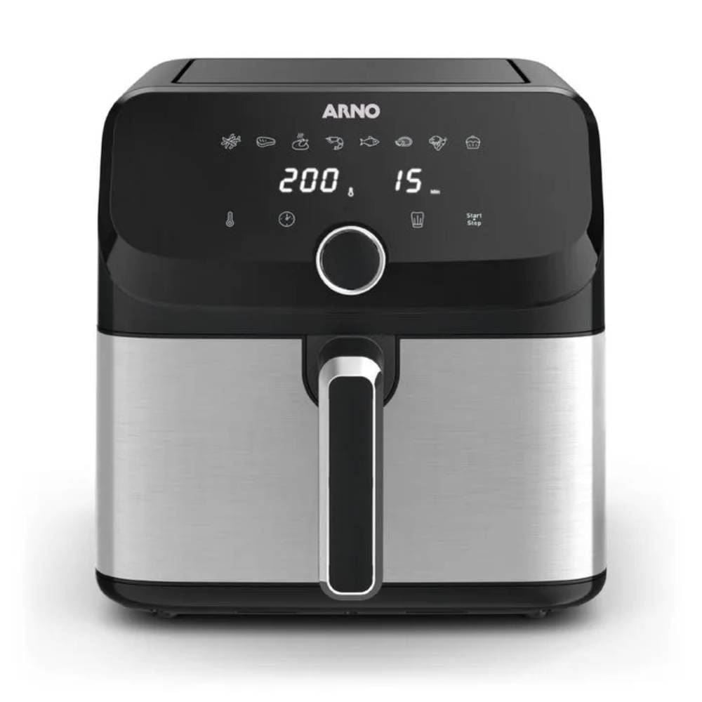 Fritadeira Airfryer Arno Mega 7,5 Litros Digital Inox AFD7