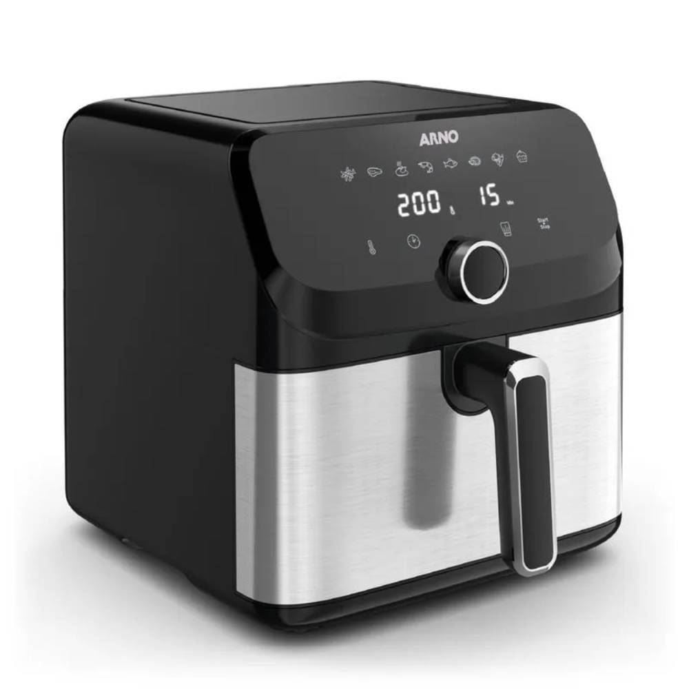 Fritadeira Airfryer Arno Mega 7,5 Litros Digital Inox AFD7