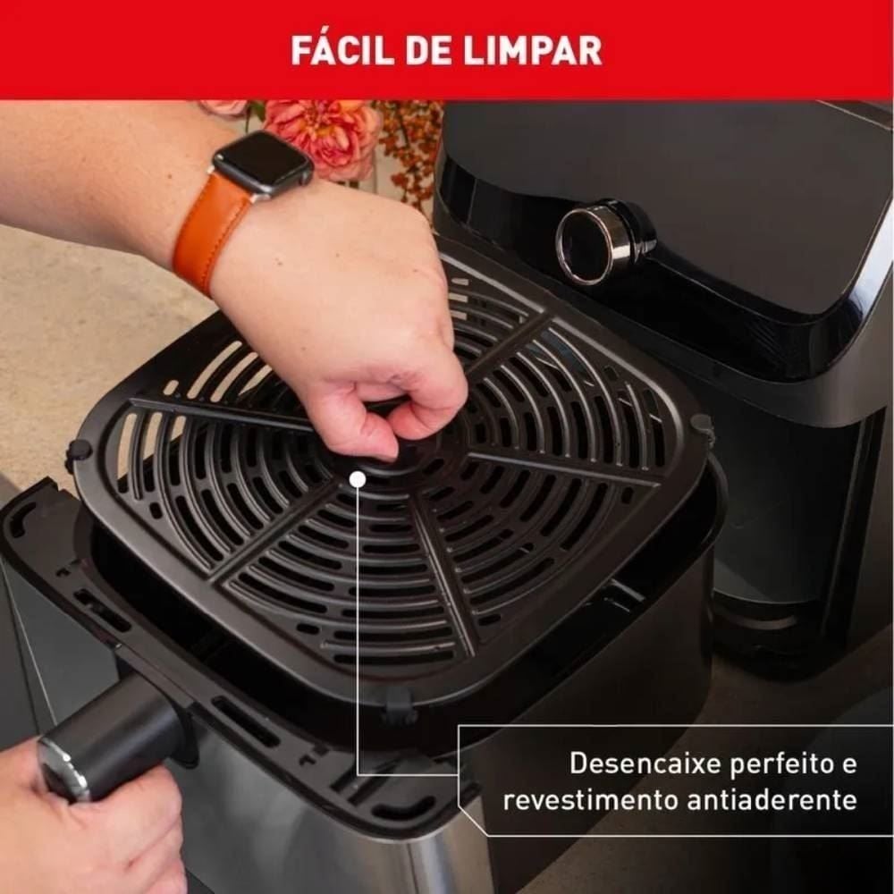 Fritadeira Airfryer Arno Mega 7,5 Litros Digital Inox AFD7