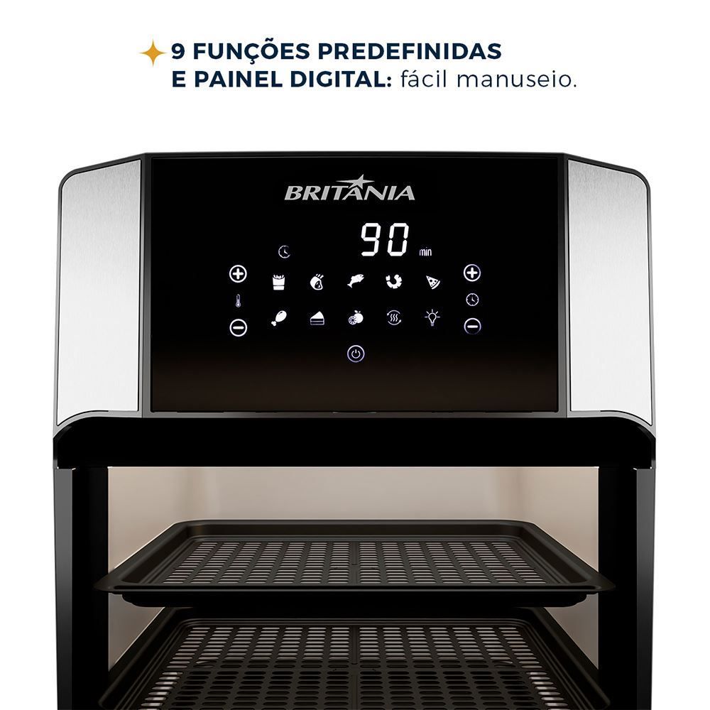Fritadeira Air Fryer Britânia Oven 4 em 1 BFR2100P