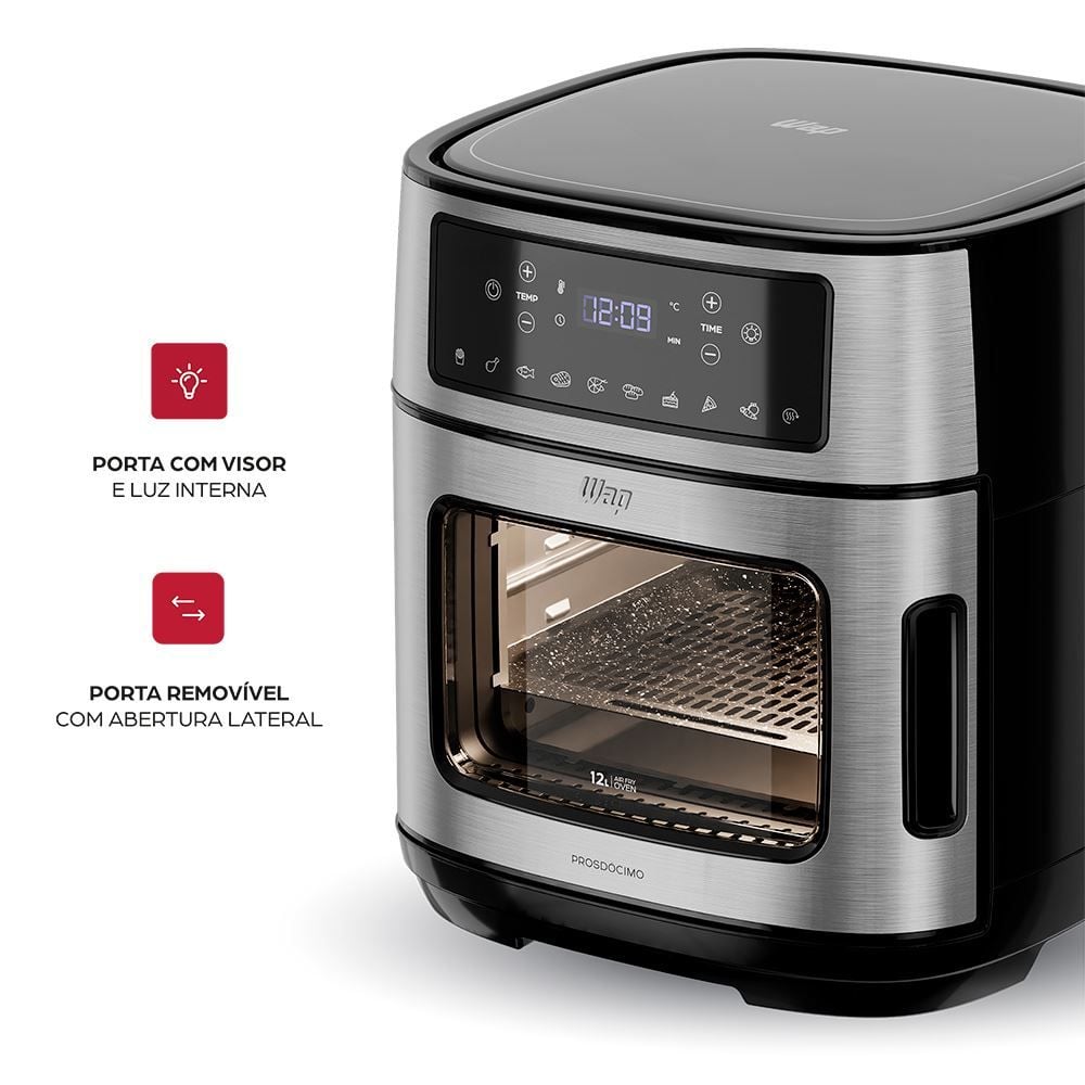 Fritadeira Air Fryer Elétrica Wap 12 Litros Digital Oven