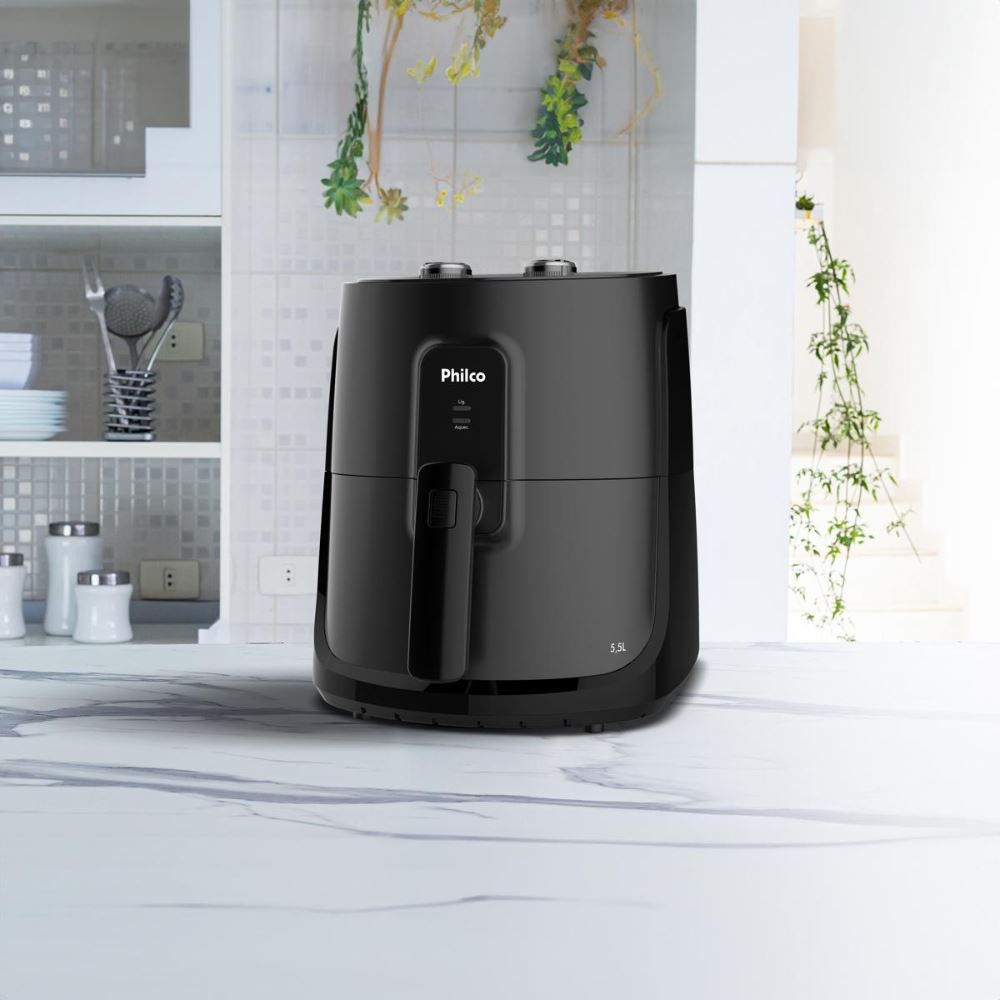 Fritadeira Air Fryer Philco 5,5L 1500W PAF55A Cesto Quadrado