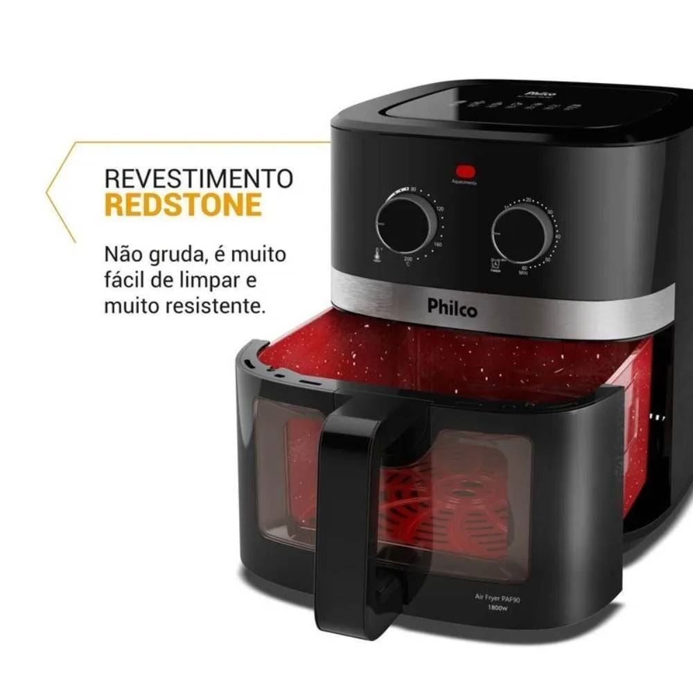 Fritadeira Air Fryer Philco 9 Litros Redstone PAF90