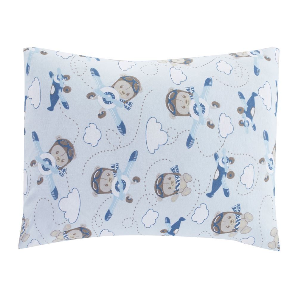 Fronha Avulsa Bebê 30X40cm Malha Yoyo Baby - Avião