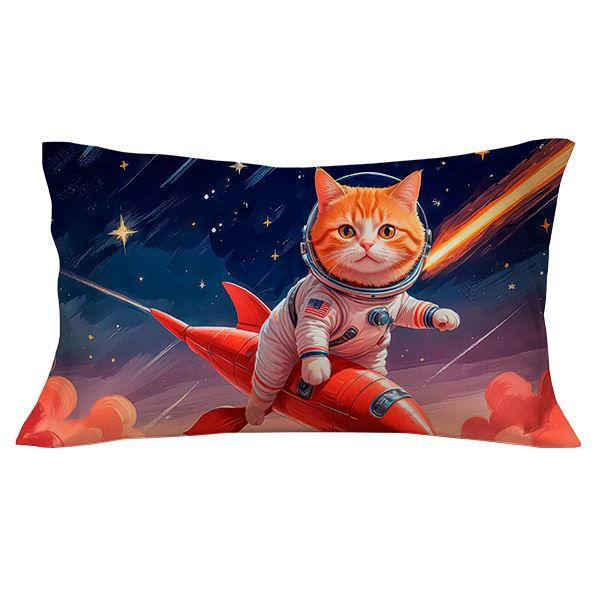 Fronha Avulsa Estampa Digital Decore Havan Casa - GATO ASTRONAUTA