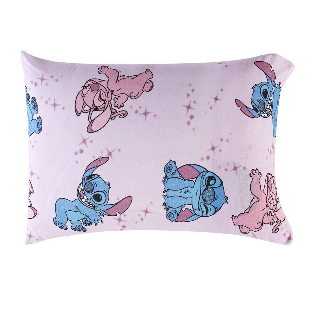 Fronha Avulsa Estampada 100% Algodão Disney - Stitch e Angel 