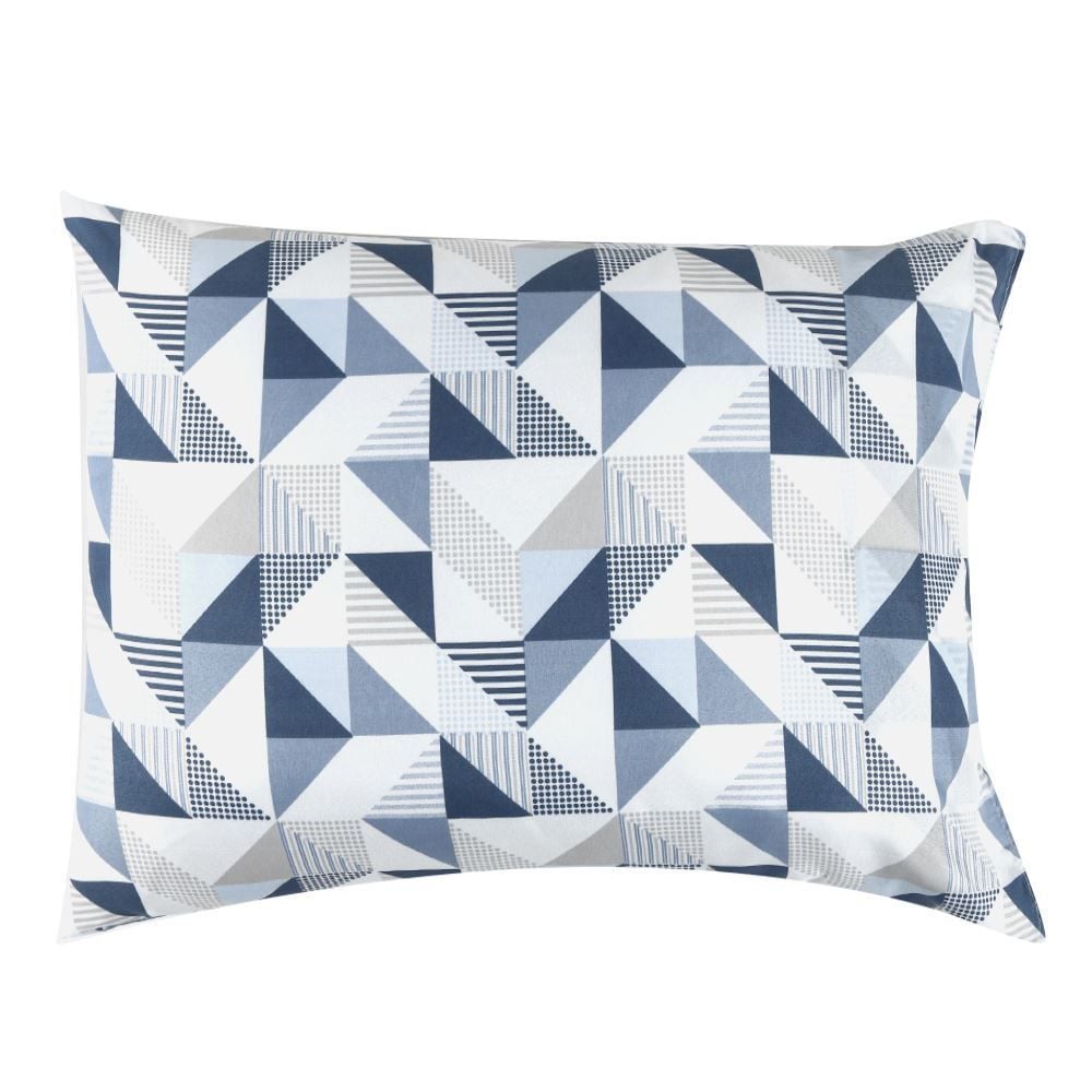 Fronha Avulsa Microfibra Estampada 100% Poliéster Havan Casa - Log Azul