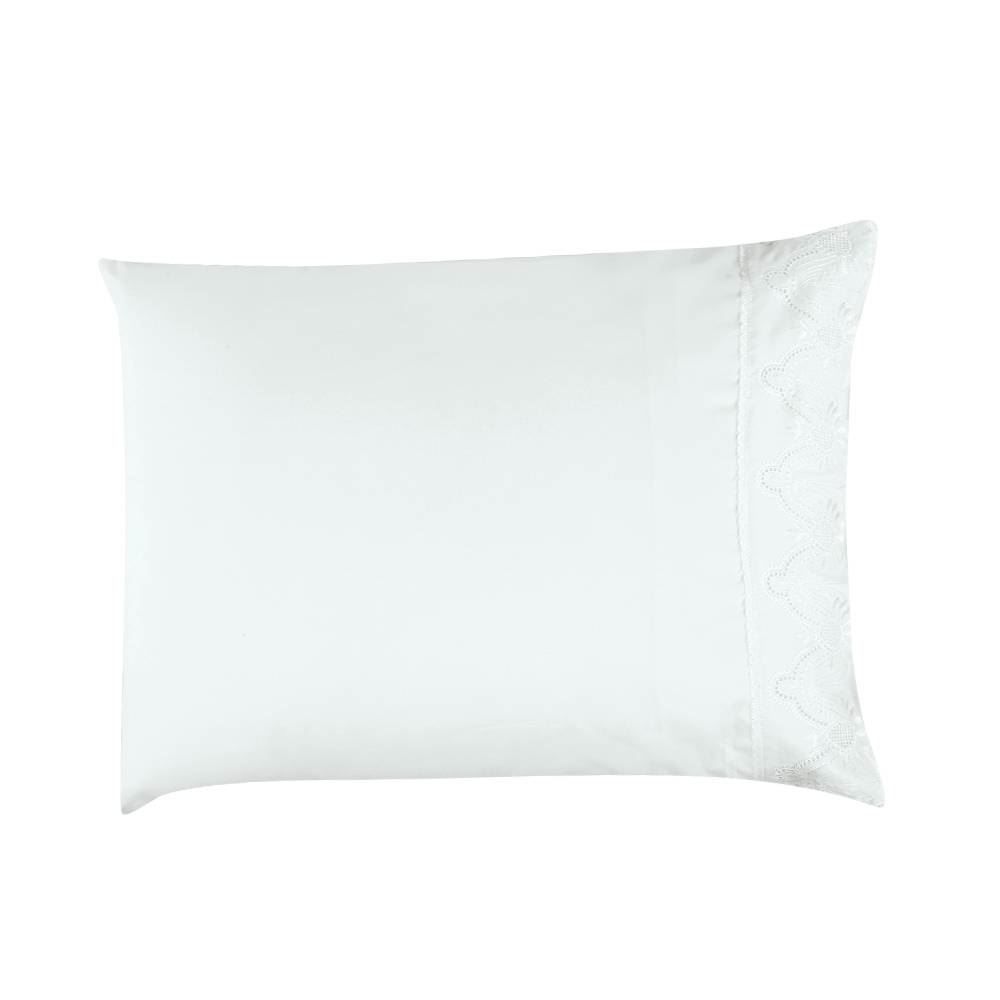 Fronha Avulsa Microfibra Renda 100% Poliéster Havan Casa 1 Pç - Branca