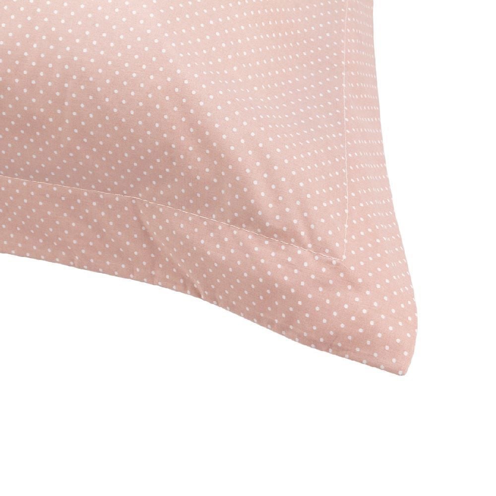 Fronha Avulsa Percal 100% Algodão Buona Fortuna - Poa Rosa