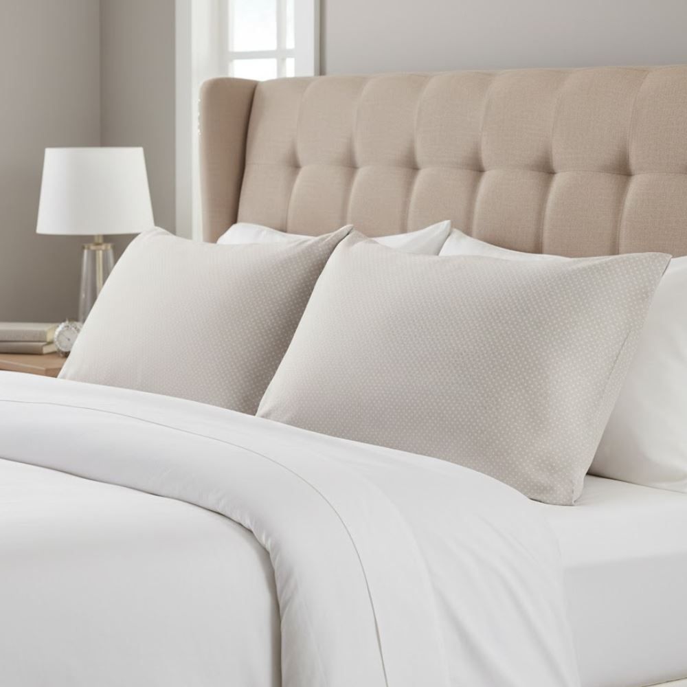 Fronha Avulsa Percal 100% Algodão Buona Fortuna - Poa Cru