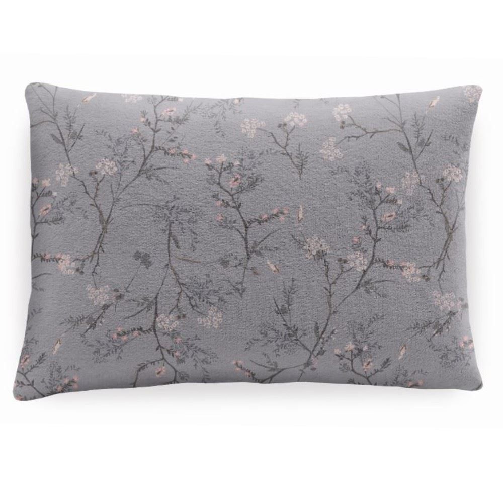 Fronha Avulsa Plush Estampada 50Cmx70cm Havan Casa - Ramas Cinza