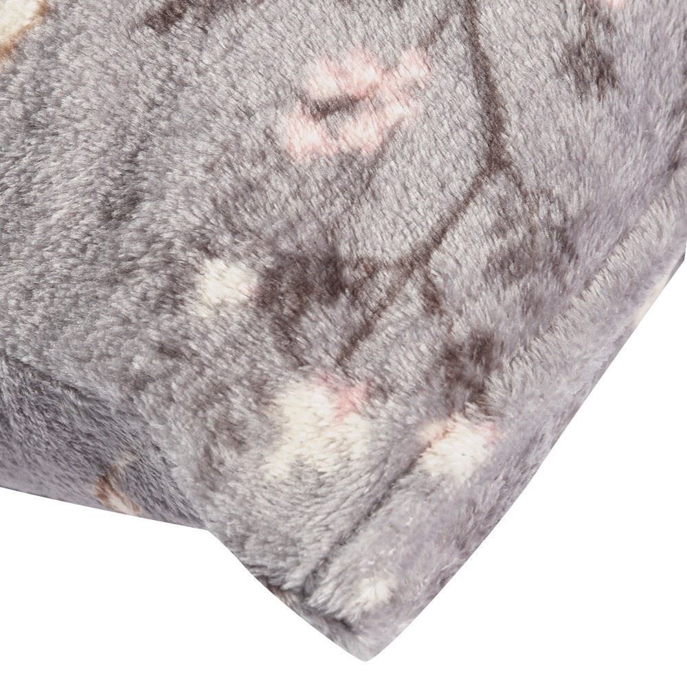 Fronha Avulsa Plush Estampada 50Cmx70cm Havan Casa - Ramas Cinza