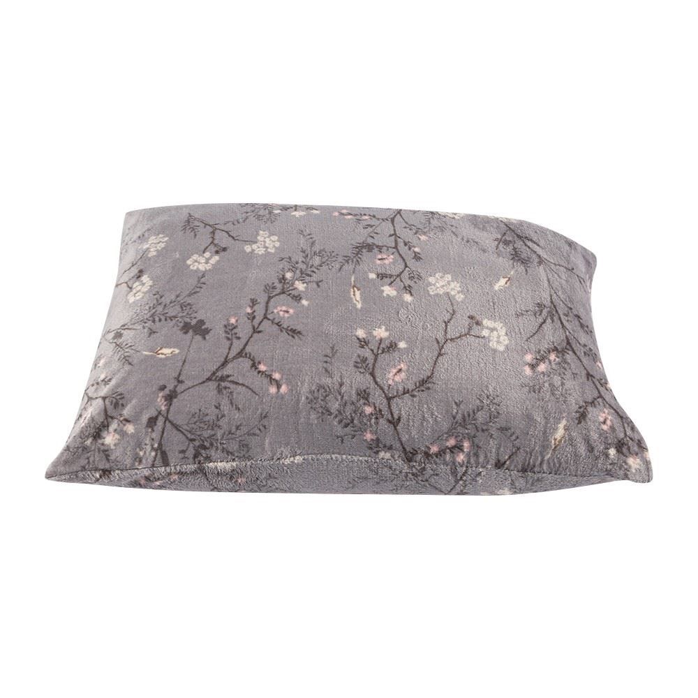 Fronha Avulsa Plush Estampada 50Cmx70cm Havan Casa - Ramas Cinza