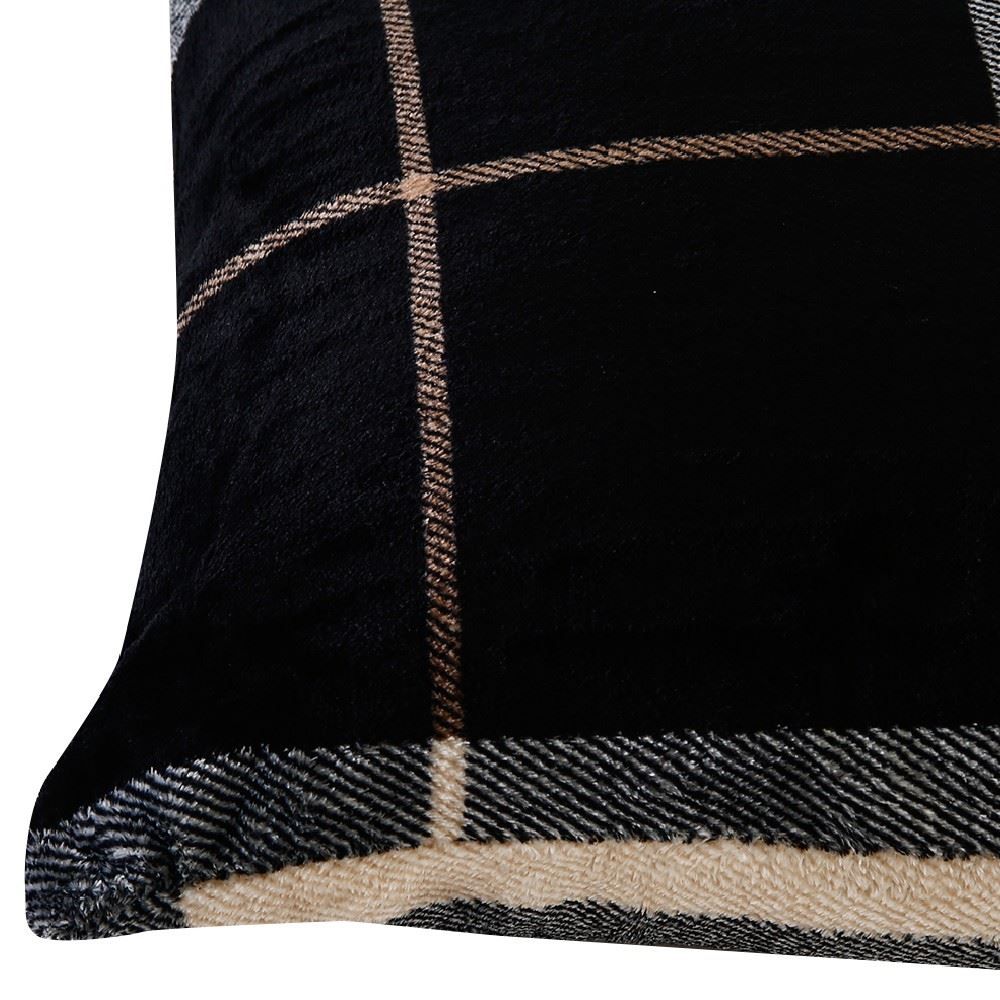 Fronha Avulsa Plush Estampada 50Cmx70cm Havan Casa - Glenn Geo Preto