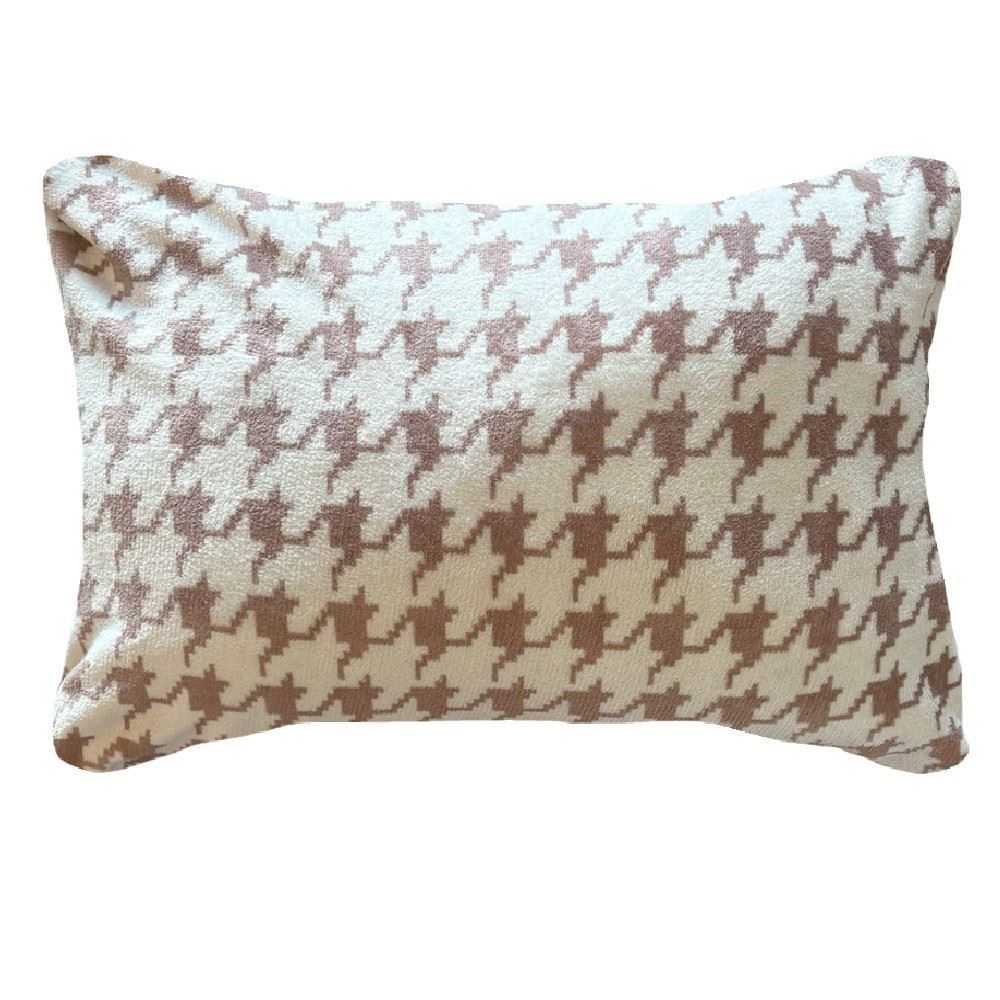 Fronha Avulsa Provence Plush Estampada Havan Casa - Xadrez Clássico Taupe