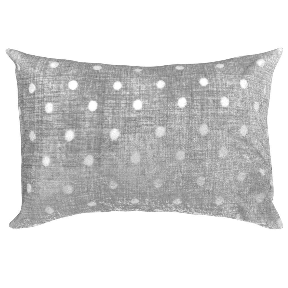 Fronha Avulsa Provence Plush Estampada Havan Casa - Poá Cinza