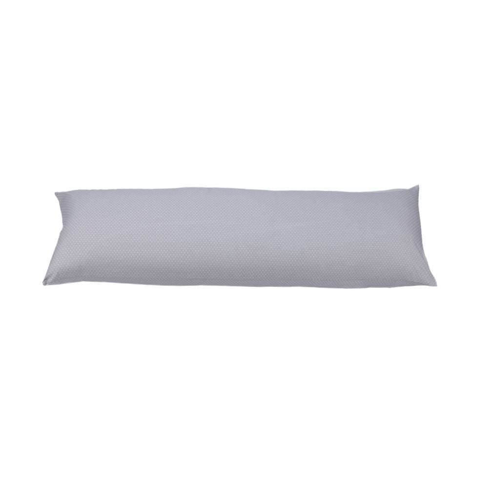 Fronha de Travesseiro Corporal 40 X 130 cm Buona Fortuna - Poa Prata