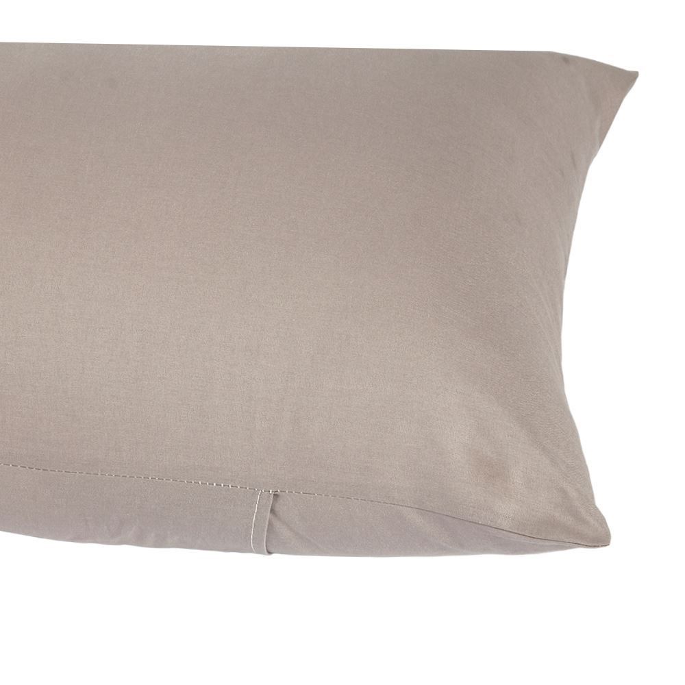 Fronha de Travesseiro Corporal 40 X 130 cm Buona Fortuna - Cinza Prata Liso