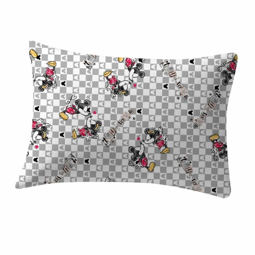 Fronha Estampada 48X68cm Disney - True Love Cinza