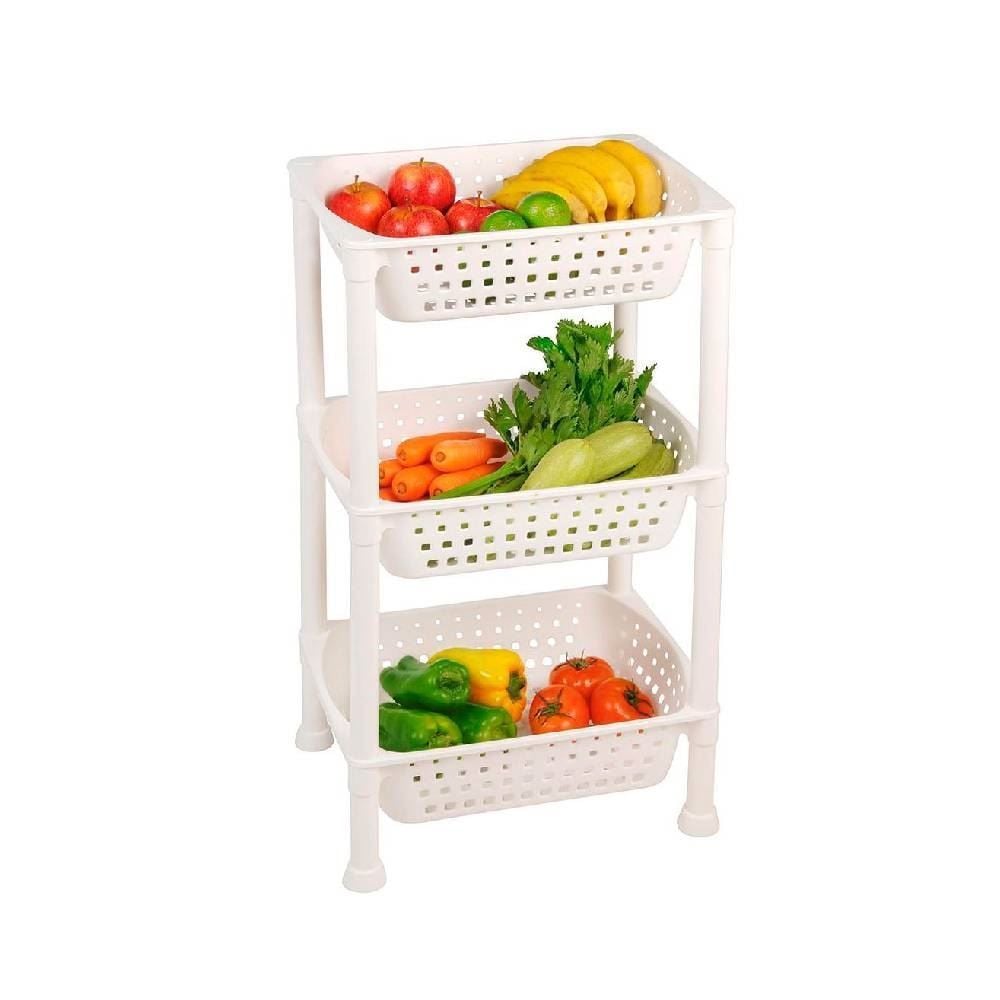 Fruteira Com 3 Bandejas Ordene - Branco