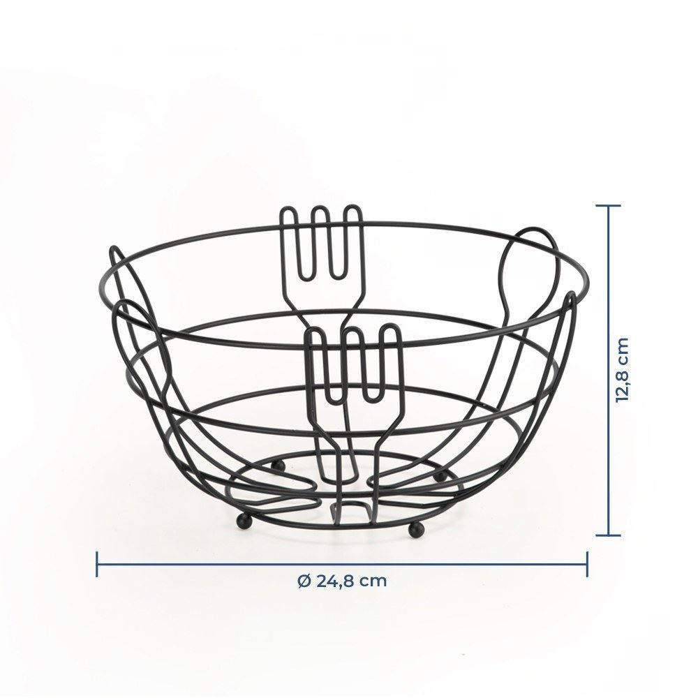 Fruteira De Mesa De Aço Querida Black Arthi - Preto