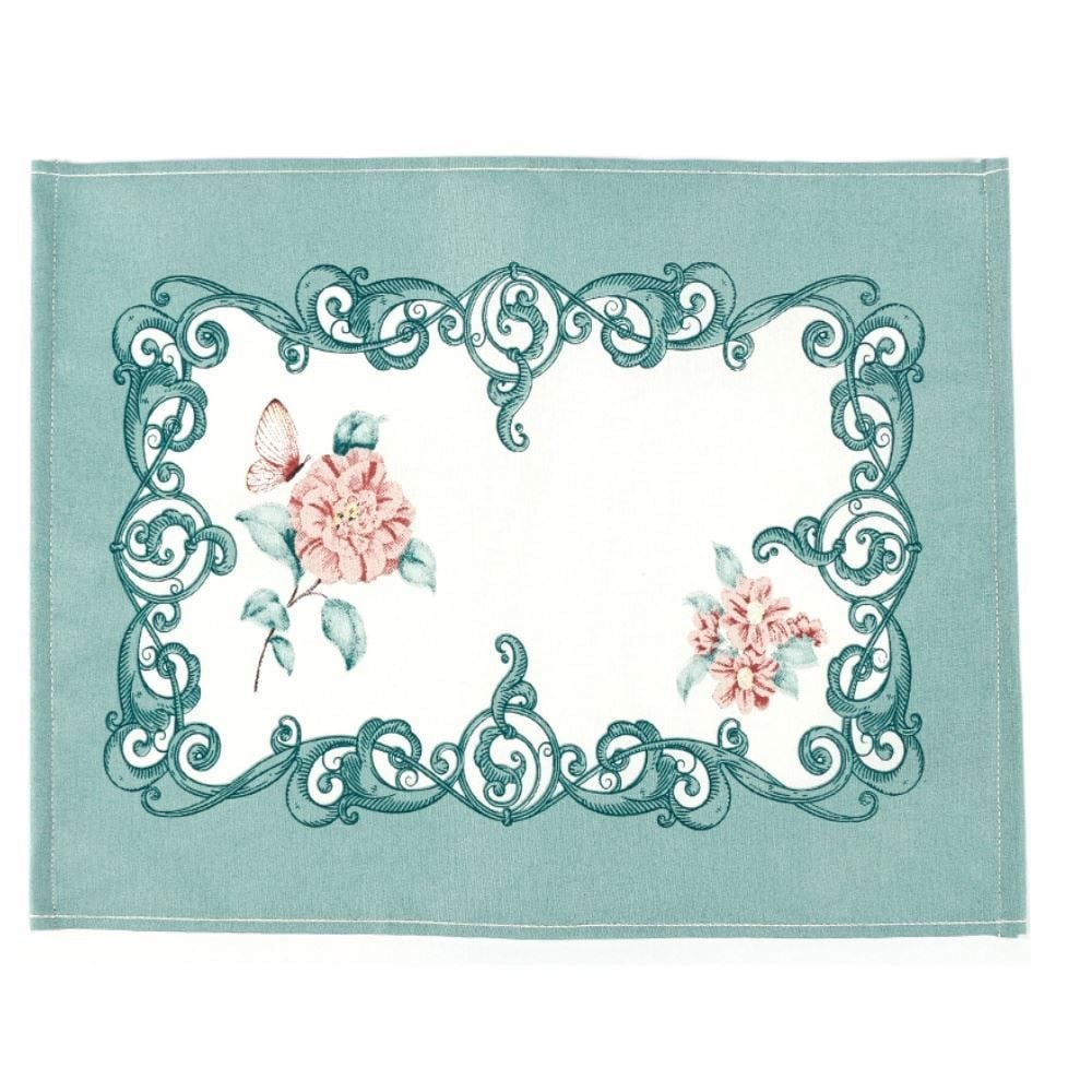 Fundo De Prato 45 X 31 Cm Clean Athenas Döhler - Borboletas