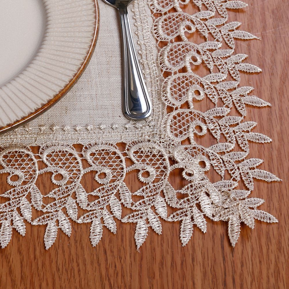 Fundo de Prato Guipir Renda Havan Casa - Veneza Naturale