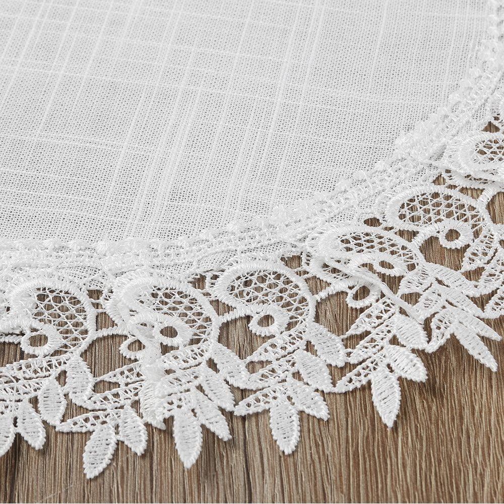 Fundo De Prato Redondo Renda Guipir Finecasa - Veneza