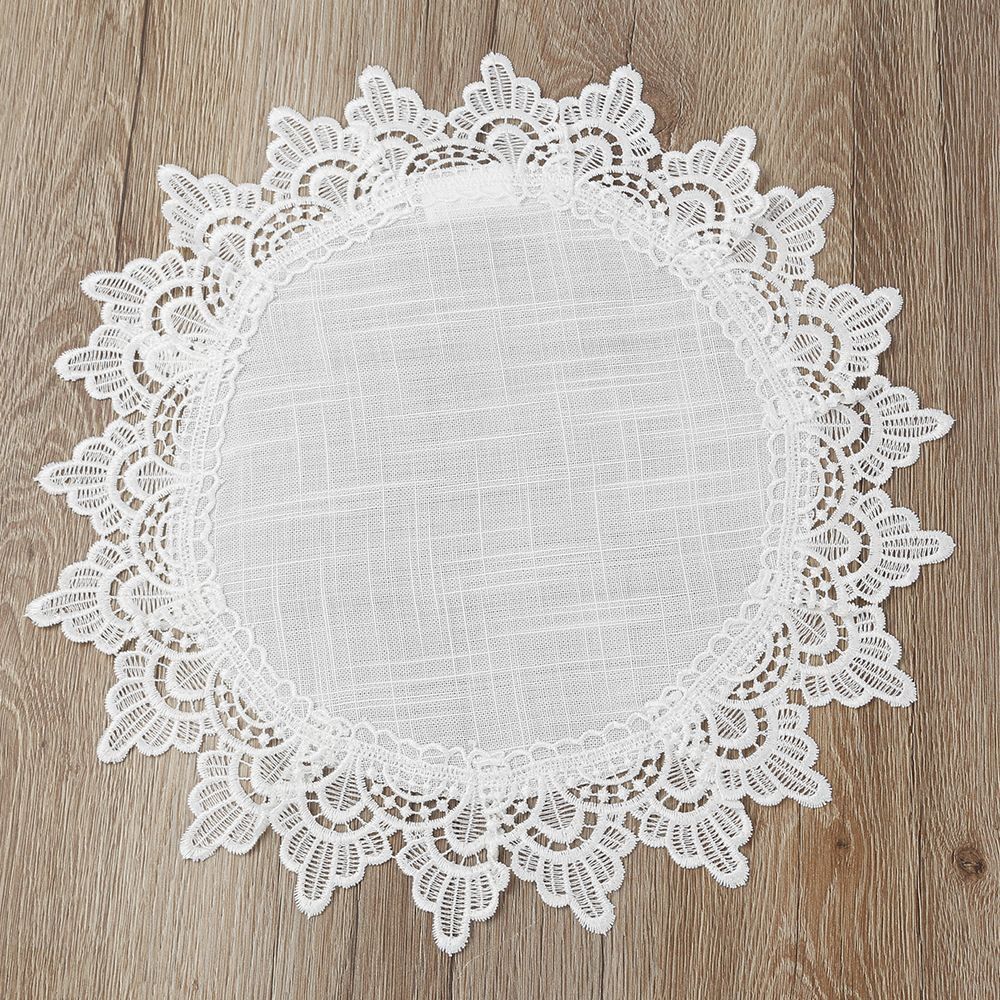 Fundo De Prato Redondo Renda Guipir Finecasa - Paris