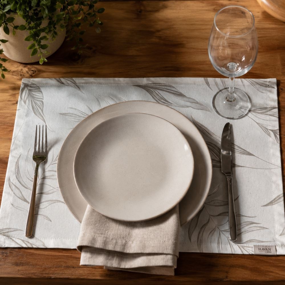 Fundo de Prato Verona 50Cm X 35Cm Havan Casa - Folhagens