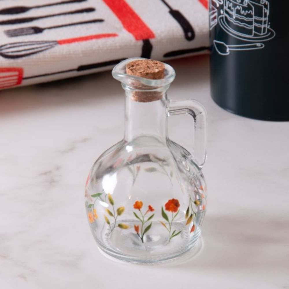 Galheteiro de Vidro com Tampa Cortiça 185Ml Lyor - Encanto