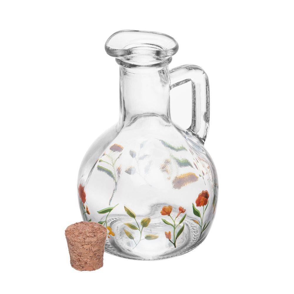 Galheteiro de Vidro com Tampa Cortiça 185Ml Lyor - Encanto