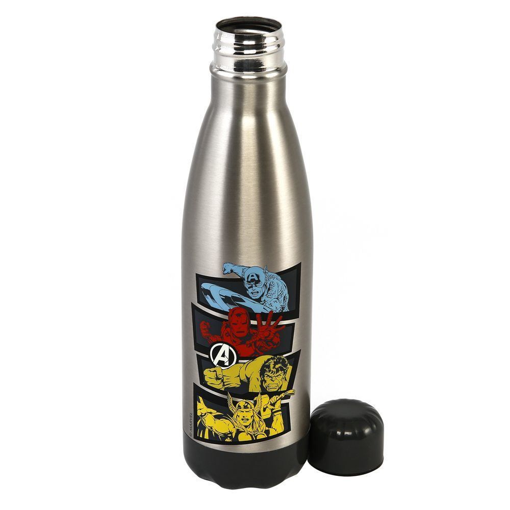 Garrafa Squeeze De Água Aço Inoxidável Personagens Marvel 750Ml - Heróis