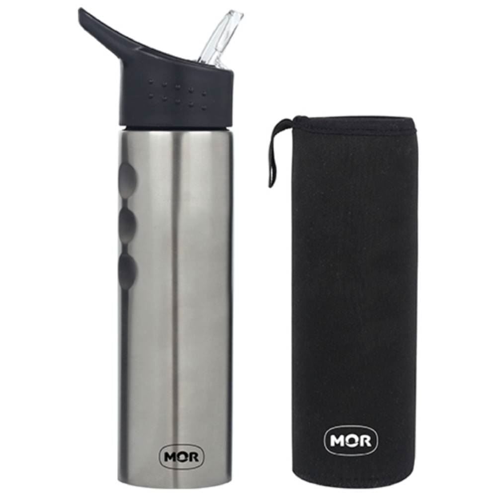 Garrafa De Água Inox Mor Sport To Go 750Ml - Prata 