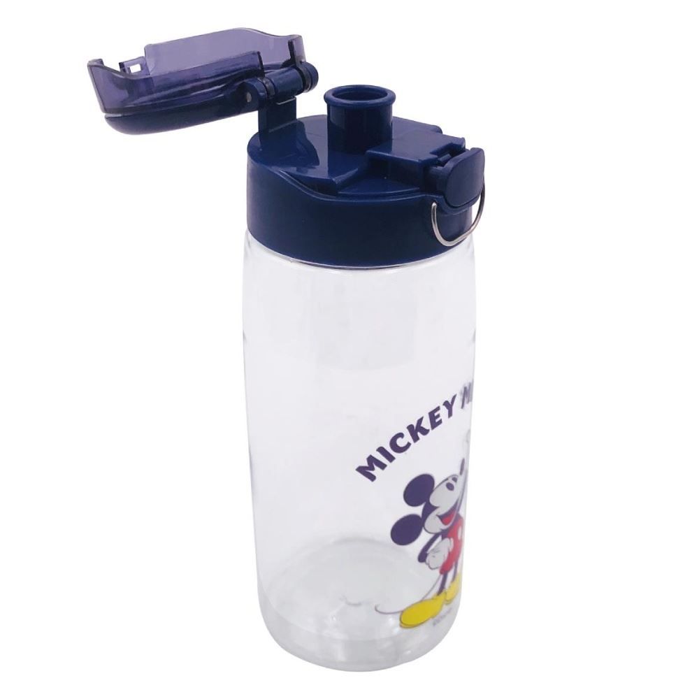 Garrafa De Água Plástico Mickey Mouse Disney 600 Ml - Transparente e Azul
