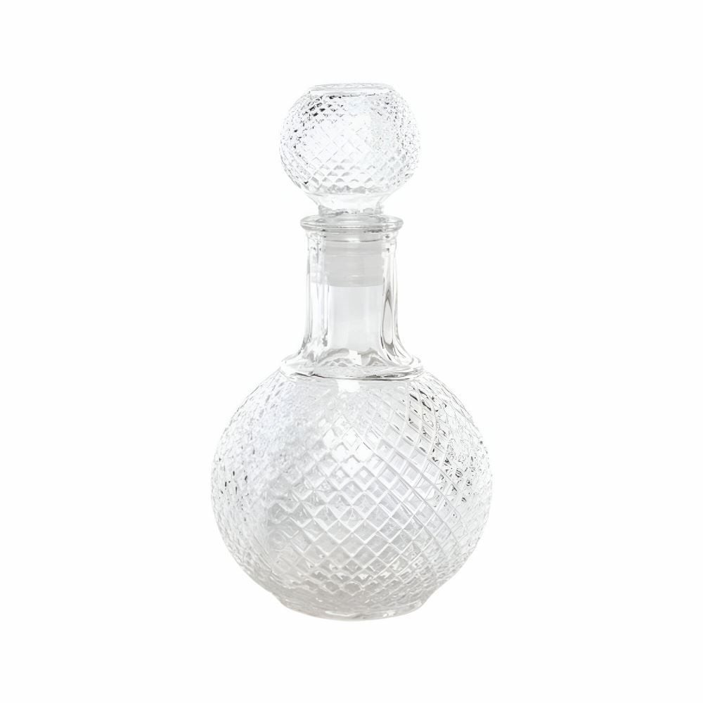 Garrafa De Licor Redonda Vidro Havan Casa 1 Litro - Transparente