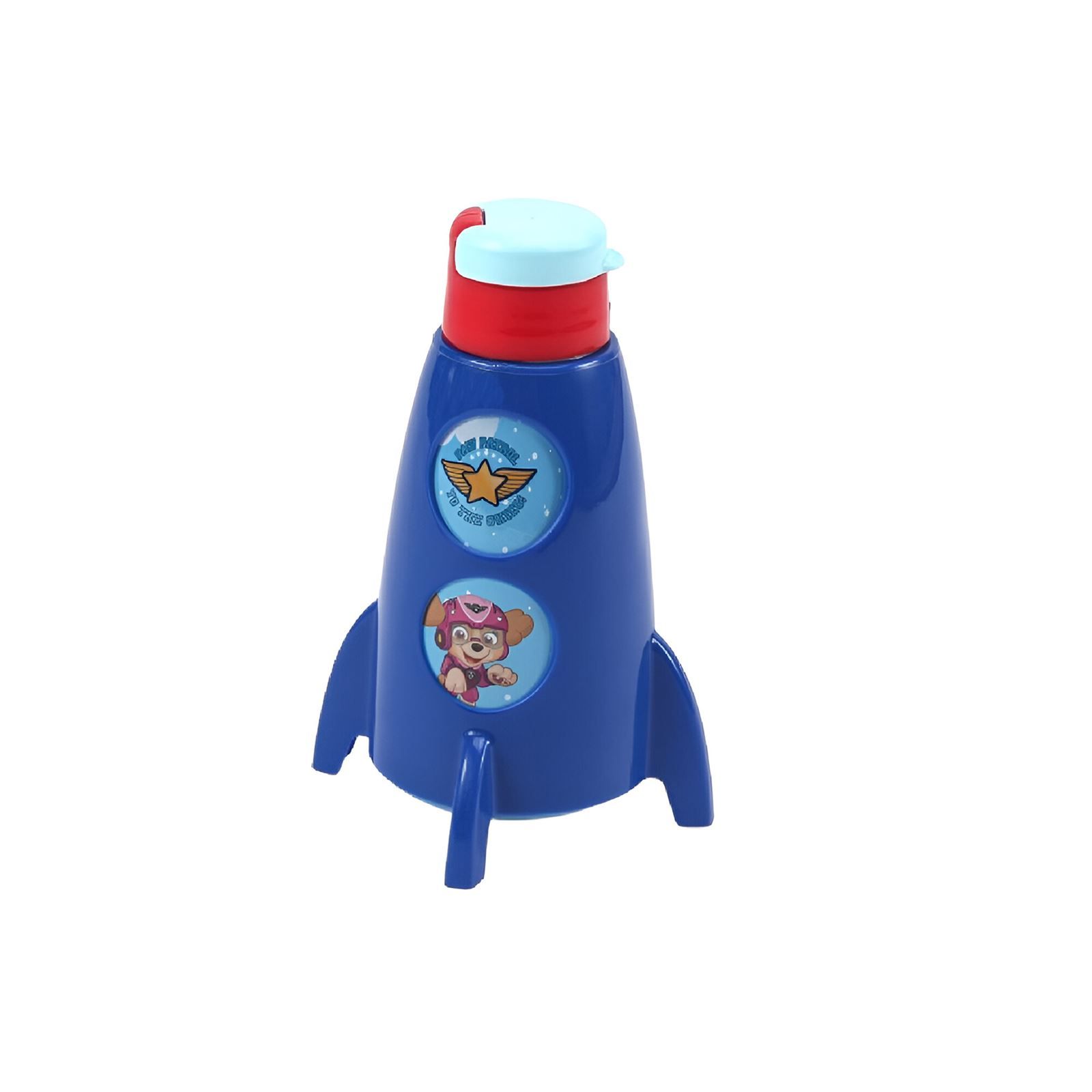 Garrafa Foguete Patrulha Canina Plasútil 320Ml - Azul
