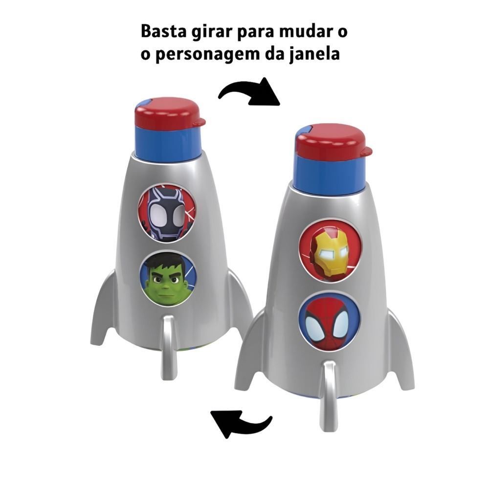 Garrafa Infantil Foguete Spidey Plasútil - 320ml