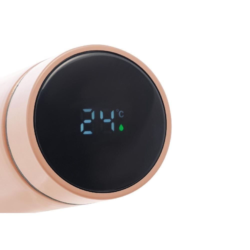 Garrafa Inox Com Termômetro Led Wolf 500 Ml - Rose