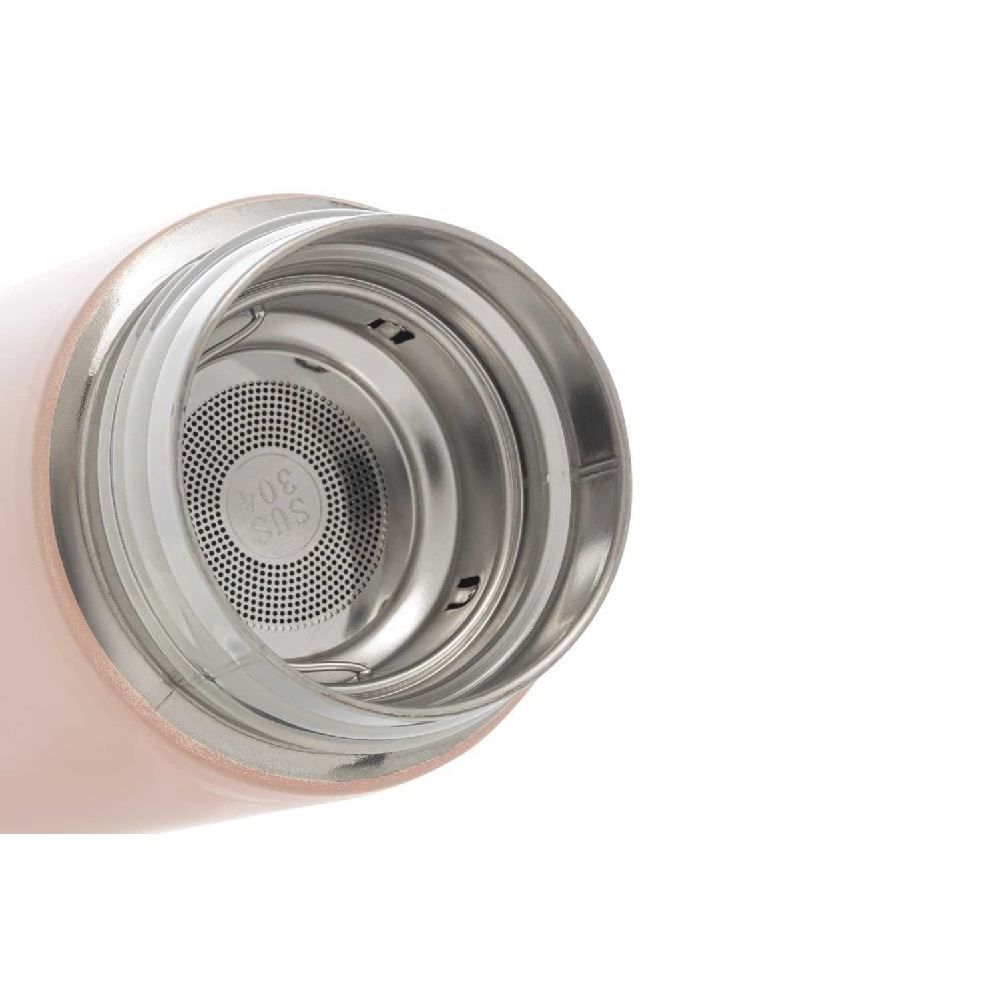 Garrafa Inox Com Termômetro Led Wolf 500 Ml - Rose